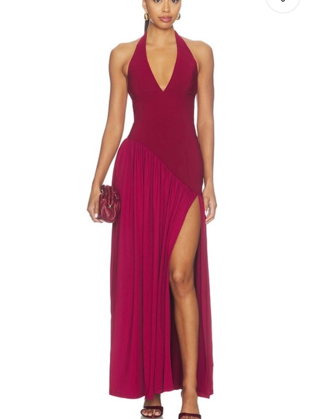 Ginny halter gown in wine size small